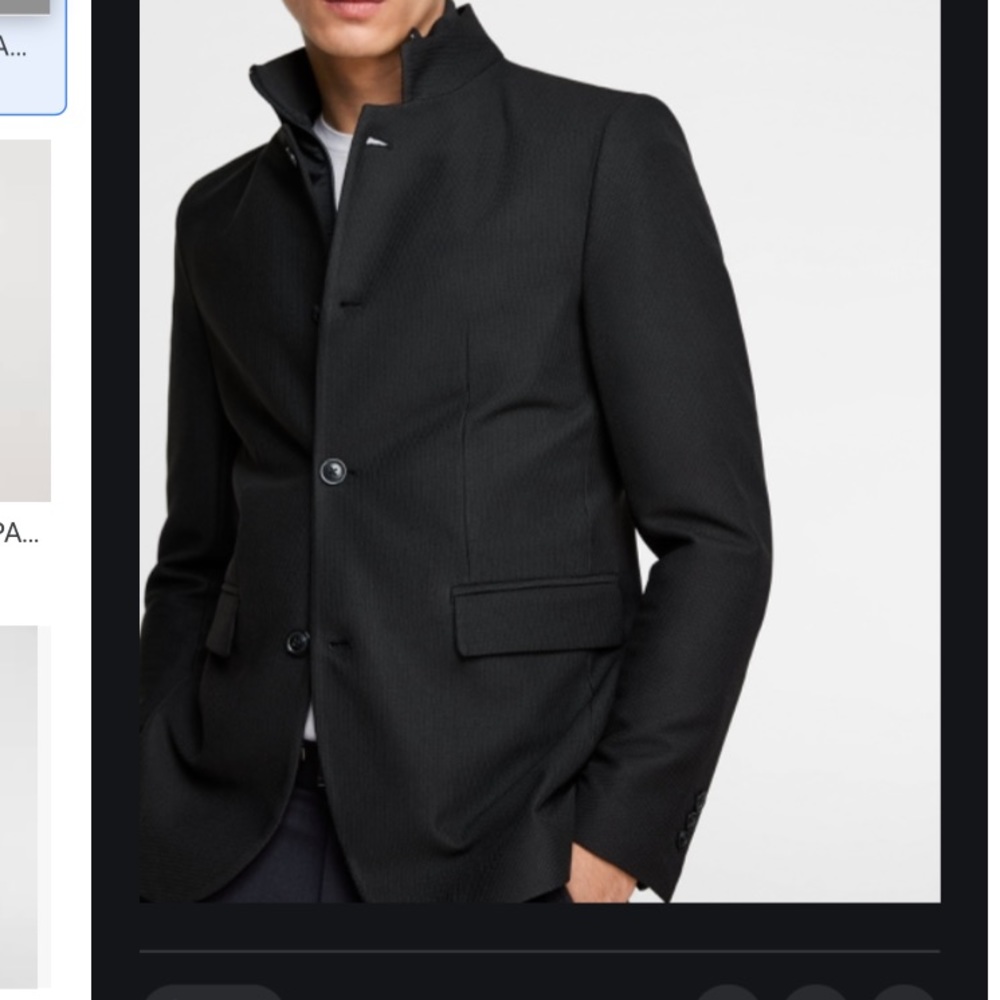 Zara man contrasting piquets blazer